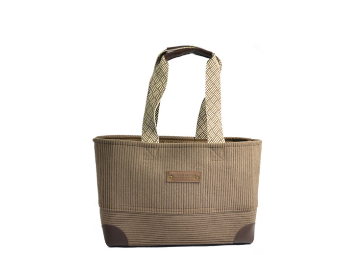 Le Voyage en Panier Duviner Cabas S Velours Taupe