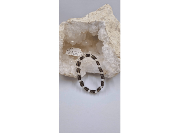 Bracelet quartz fumée (cristal de roche) OLPA2106