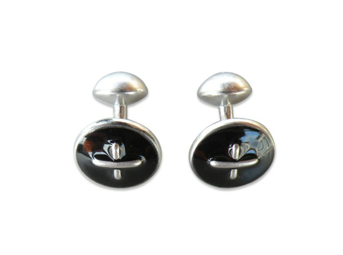 Boutons de manchettes noirs