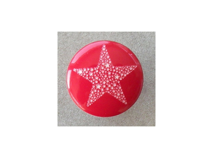 Bouton étoile rouge 15 mm