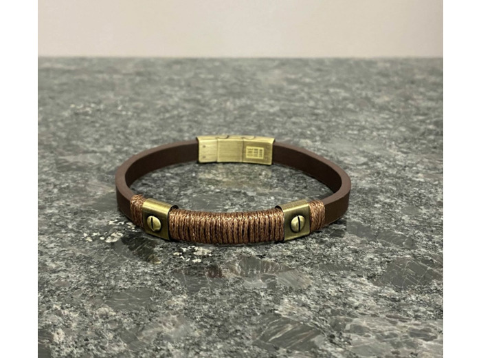 Bracelet en cuir Marron