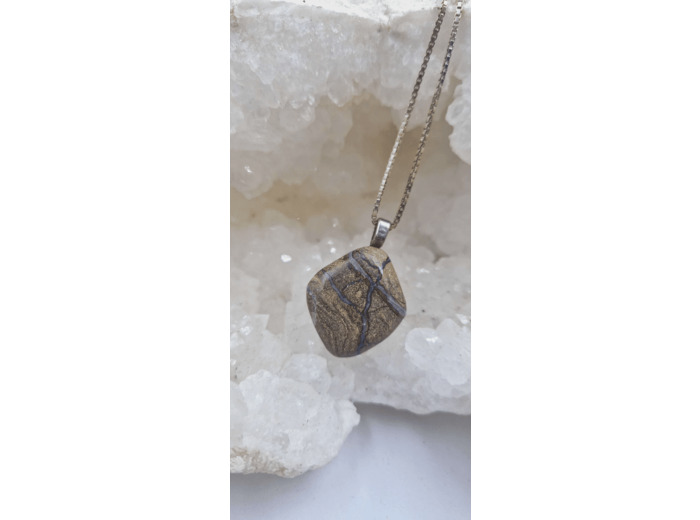 Pendentif opale boulder avec chaine argent 925 olpa674