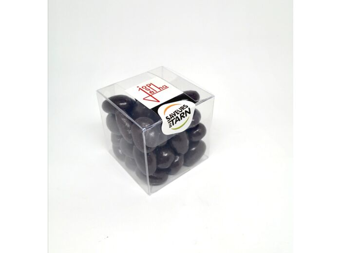 Amandes enrobées au chocolat noir - Coffret 150g