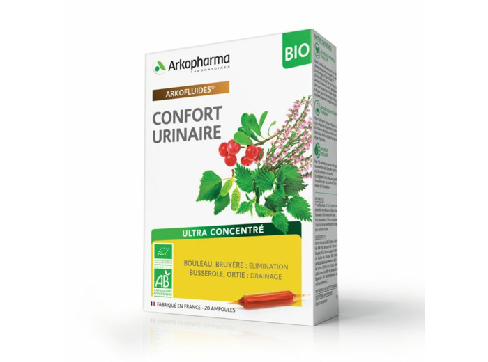 Confort Urinaire Bio 20 Ampoules Arkofluides Arkopharma
