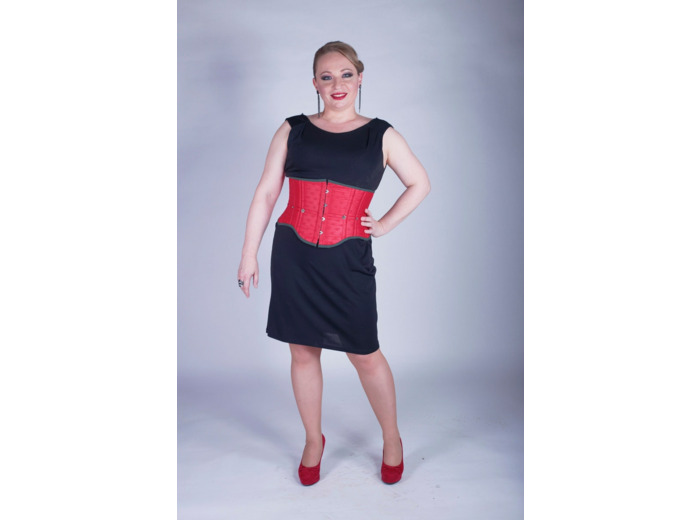 Serre-taille rouge matelassé intérieur coccinelle pièce unique