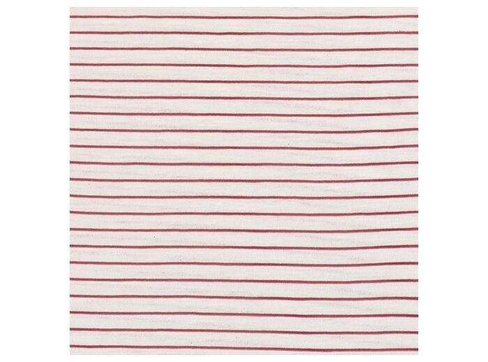 Tissu slub jersey stripes hazelnut Katia Fabrics