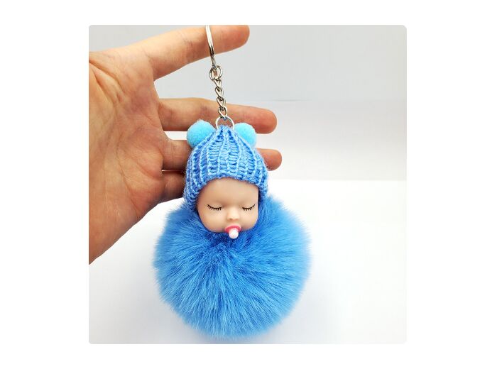 Porte-clés bébé bleu