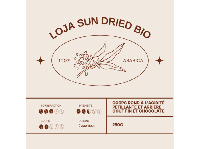 Loja Sun dried BIO - Café d'Equateur