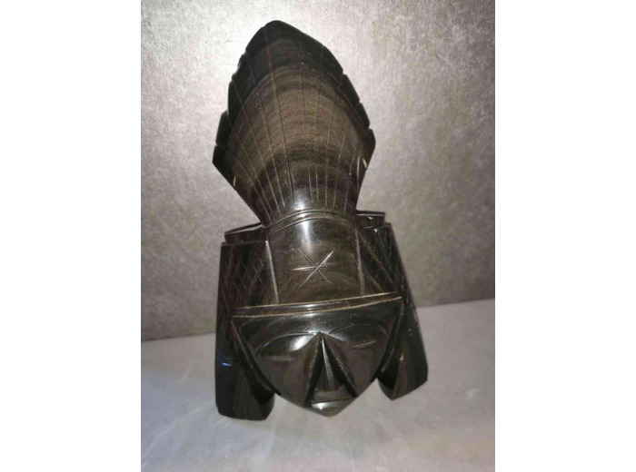 Statue Obsidienne dorée mexique 672g Pièce unique qualité premium