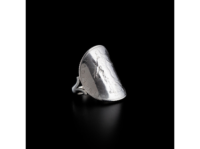 Bague 1 Franc cintrée