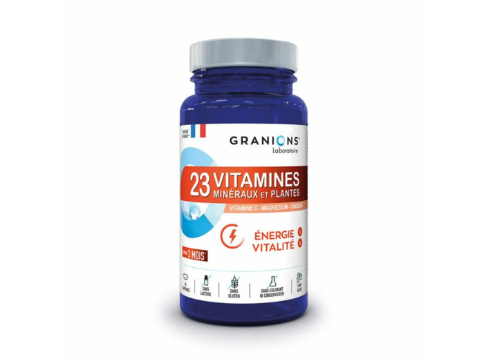 23 vitamines minéraux et plantes 90 comprimés Granions
