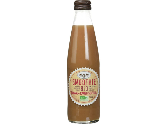 Meneau Smoothie Banane Framboise Poire Bio 250 Ml