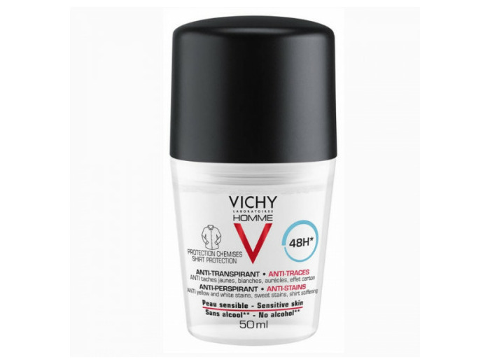 VICHY HOM DEO BILLE 48H ANTI-TRACES 50ML