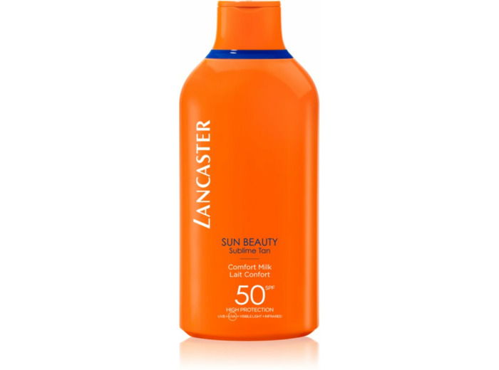 SOINS de la marque COTY PRESTIGE FRANCE - Sun Beauty Lait Confort Bronzage Sublime SPF50 Jumbo Corps 400ml