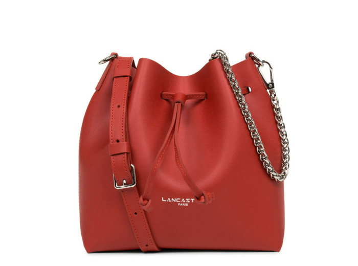 Lancaster Pure & Element City Petit Sac Seau Porté Croisé 423-38 Rouge In Champagne