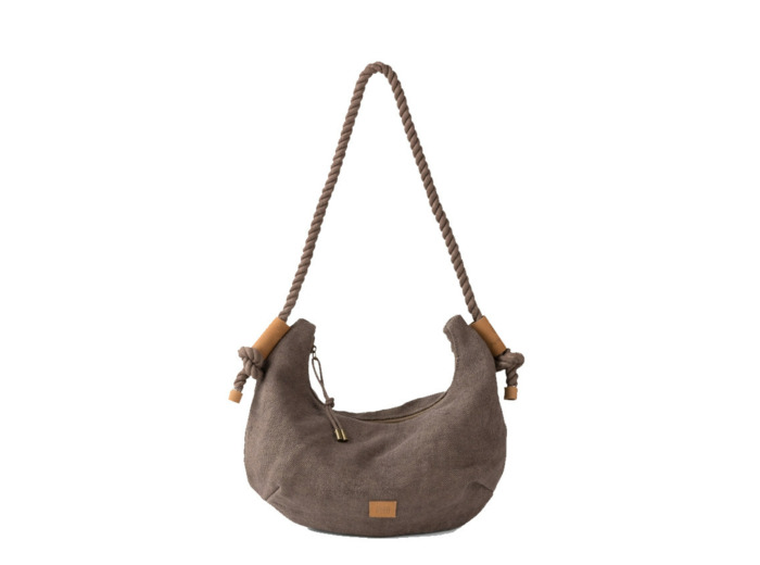Biba Baa Sac Hobo En Lin & Coton BAA1B Antracita