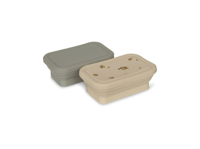 Lot de 2 Boîtes à lunch pliable en silicone
