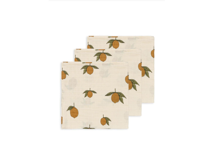 Lot de 3 langes Citron