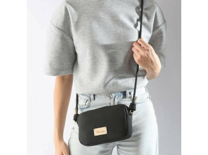 Woomen Muscari Sac bandoulière végan Noir