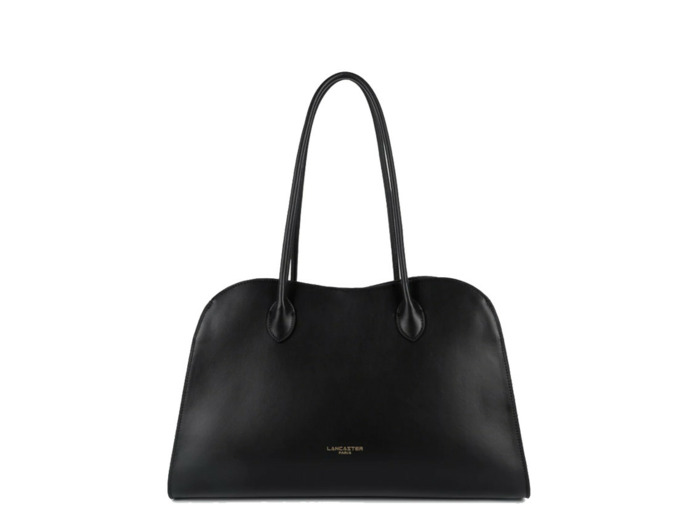 Lancaster Donna Hopper Grand Sac Shopping En Cuir Lisse 531-122 Noir