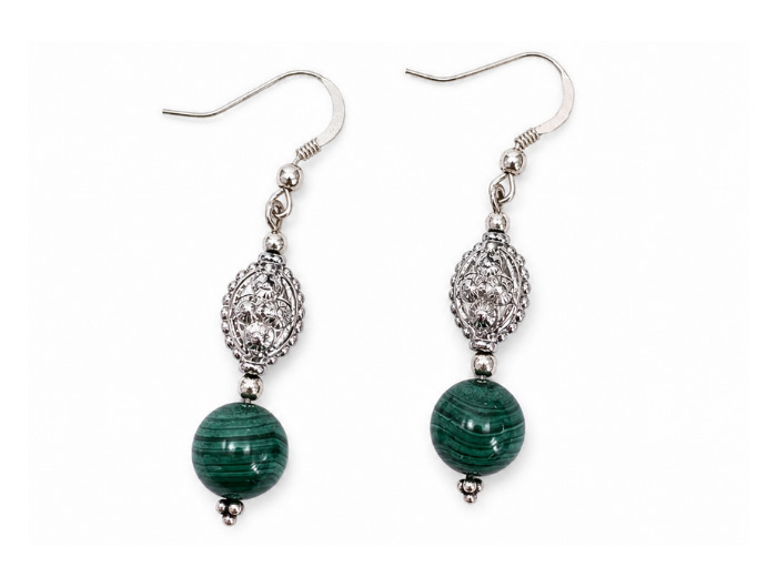 BOUCLES ÉLÉNA MALACHITE