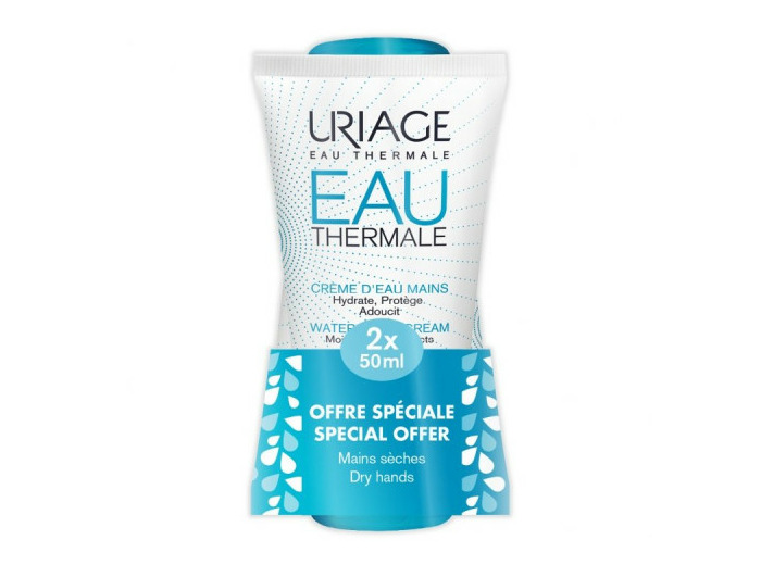 Creme D'eau Mains Seches 2x50ml Eau thermale et Hydratation Uriage