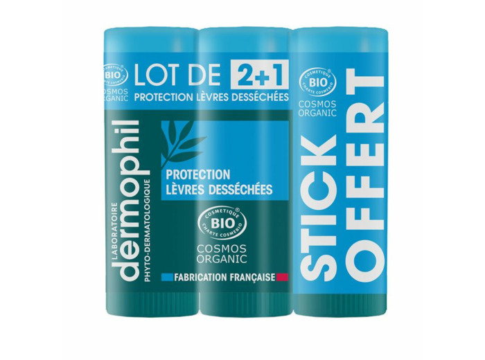 Stick Levres Protection Levres Dessechees Dermophil 3x4g bio Dermophil Indien