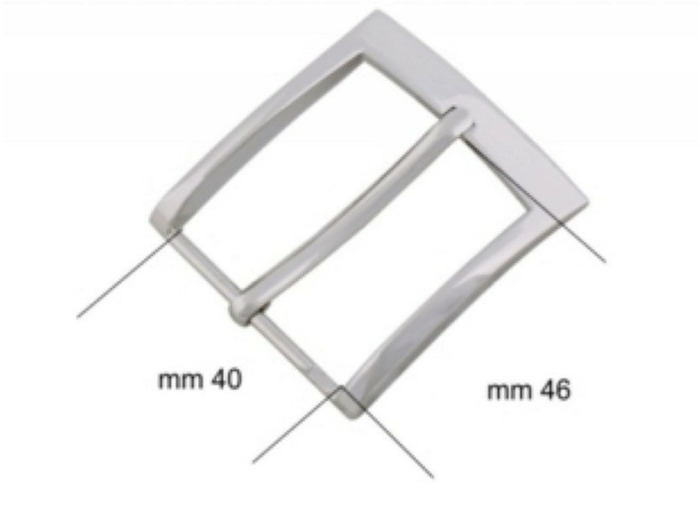 Boucle de ceinture métal argent 35 mm