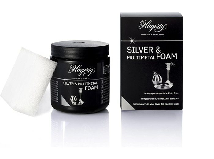 Hagerty Silver & Multimetal Mousse de Nettoyage Rapide pour l'Argent, Métal Argenté, l'Argent Désargenté, l'Etain/l'Acier Inoxydable