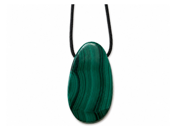 PENDENTIF MALACHITE PERCÉE