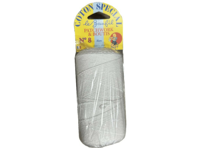 Coton à tricoter n°8 Lebaufil pour patchwork et boutis