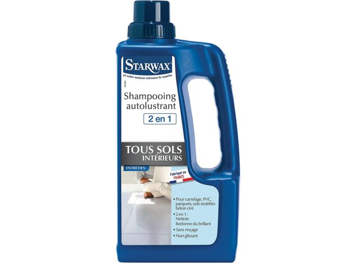 STARWAX Shampooing Autolustrant pour Sols Intérieurs - 1L - Idéal pour Nettoyer et Raviver la Brillance des Sols Intérieurs