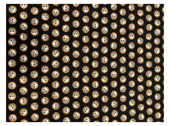 Tissu coton Tête de mort  - QT Fabrics