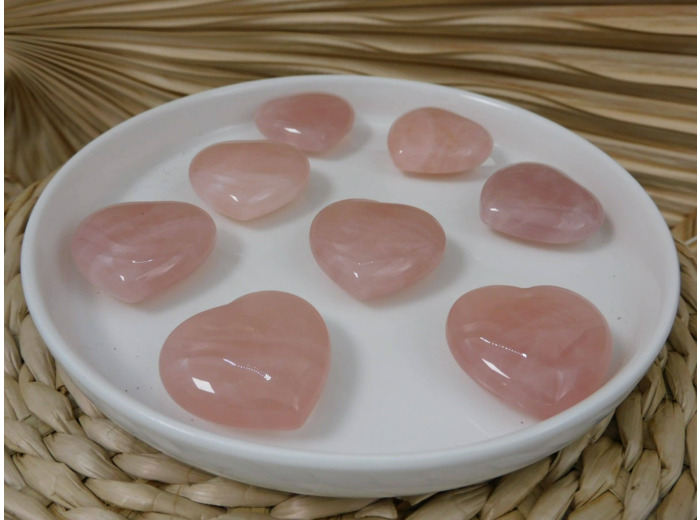 Cœur quartz rose - 30MM