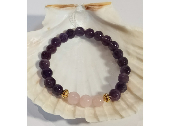 Améthyste, quartz rose