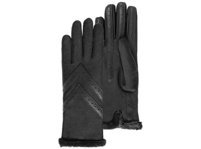 Isotoner Gants Femme Stretch Doublé Noir