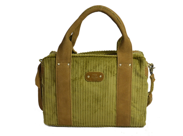 Mila Louise Mapa VFR1 Sac Business 2 Compartiments Velours Ocre