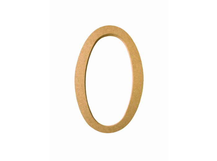Lettre "O" Mdf - Hauteur : 220 mm