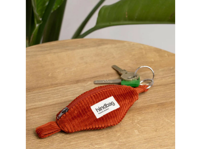 Hindbag Côme Porte Clés Sac Banane Velours Brique