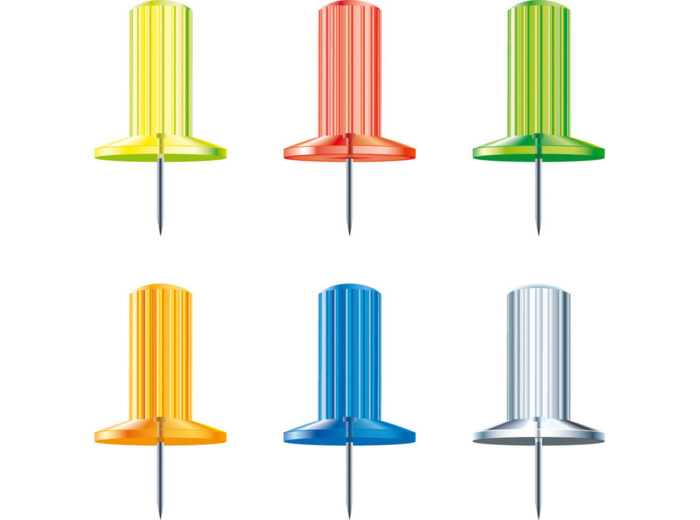 Epingles "Papic" - Couleurs assorties translucides