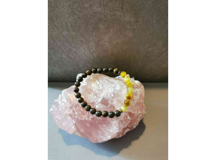 Bracelet Bronzite et Oeil de tigre