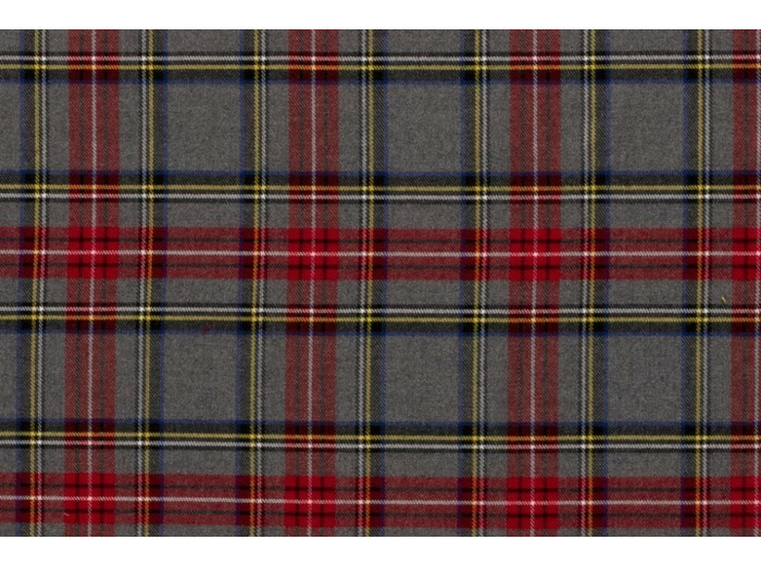 Tissu tartan gris