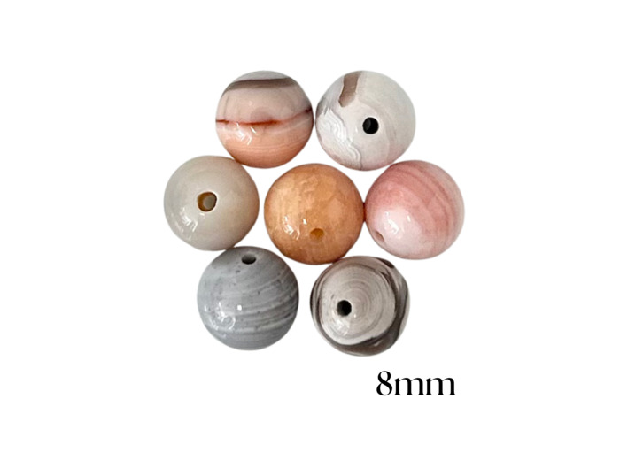 PERLES AGATE BOTSWANA ROSE
