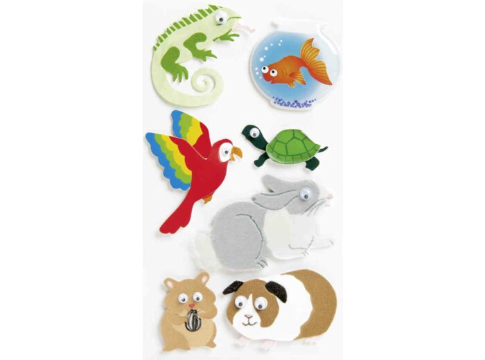 Sticker 3D "Animaux familiers"