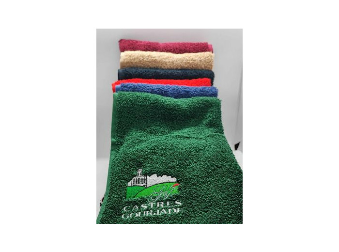 Serviette de golf coton brodé Castres-Gourjade