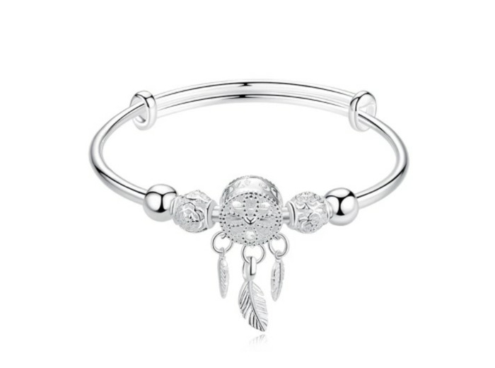 Bracelet attrape rêve en argent