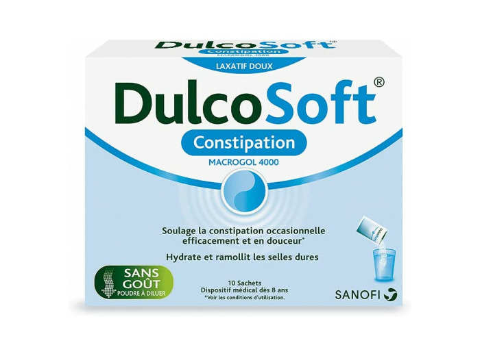 Soulage la constipation en douceur 10 Sachets de 10g Avec Macrogol 4000 Dulcosoft