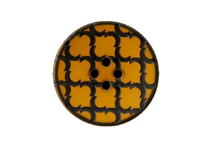 Bouton jaune curry 18 mm