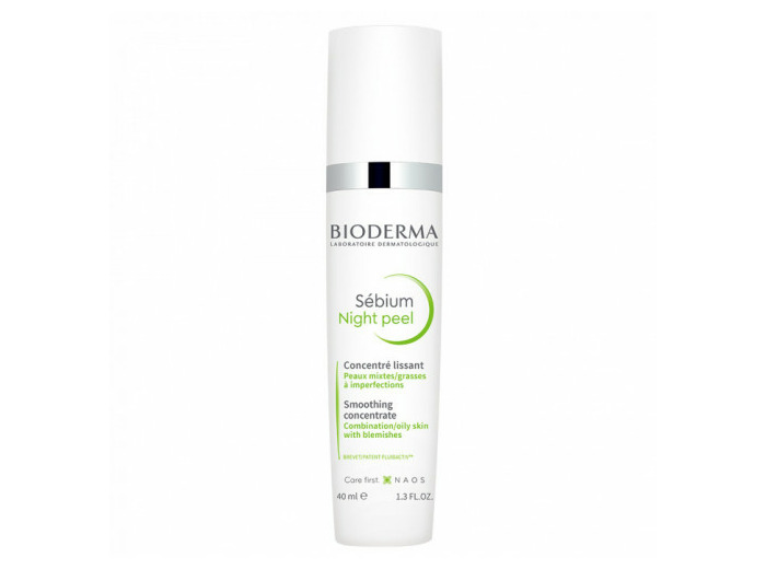 Soin peeling de nuit doux 40ml Sebium Peaux mixtes à grasses Bioderma