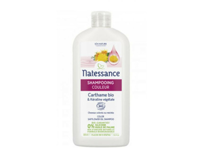 Shampooing couleur - Carthame Bio & Kératine végétale 500ml Natessance